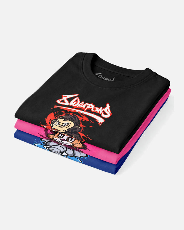 8 WEAPONS T-Shirt Joe – Sort/Rød