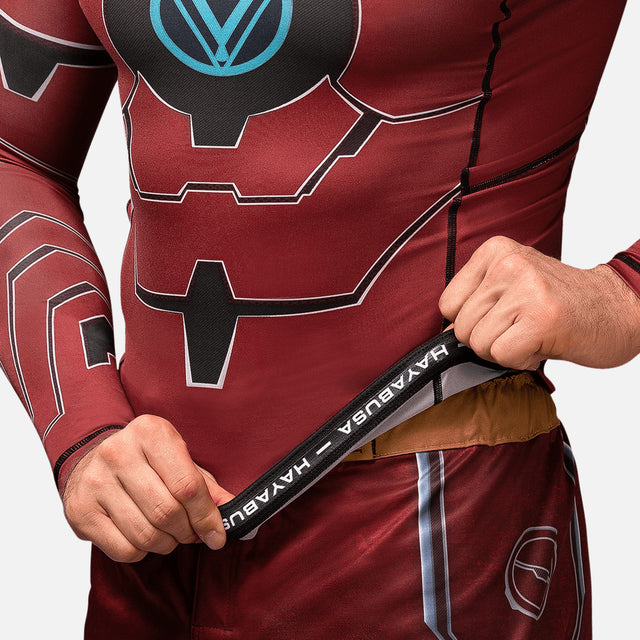 Marvel Rashguard Lange Mouwen Iron Man - Rød