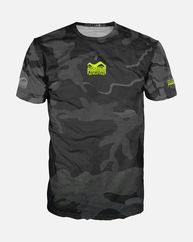 Phantom Athletics Træningsshirt EVO Neon – Sort Camo/Neon