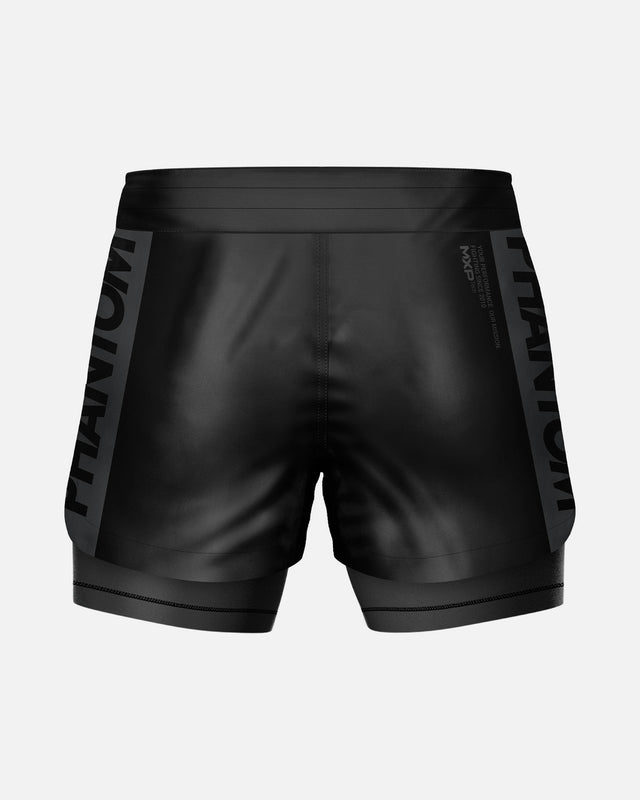 Phantom Athletics Compressie Shorts Fusion 2in1 Apex - Zwart/Grijs