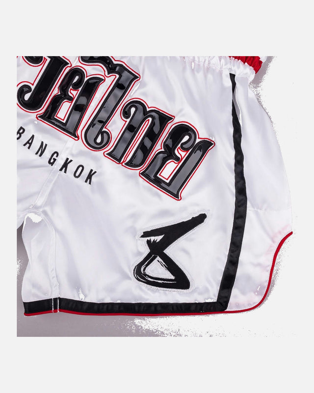 Muay Thai trenky 8 WEAPONS Bangkok – Bílé/Černé