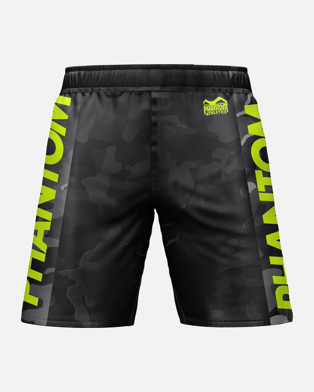 MMA trenky Phantom Athletics EVO Neon – Černá Camo/Neon