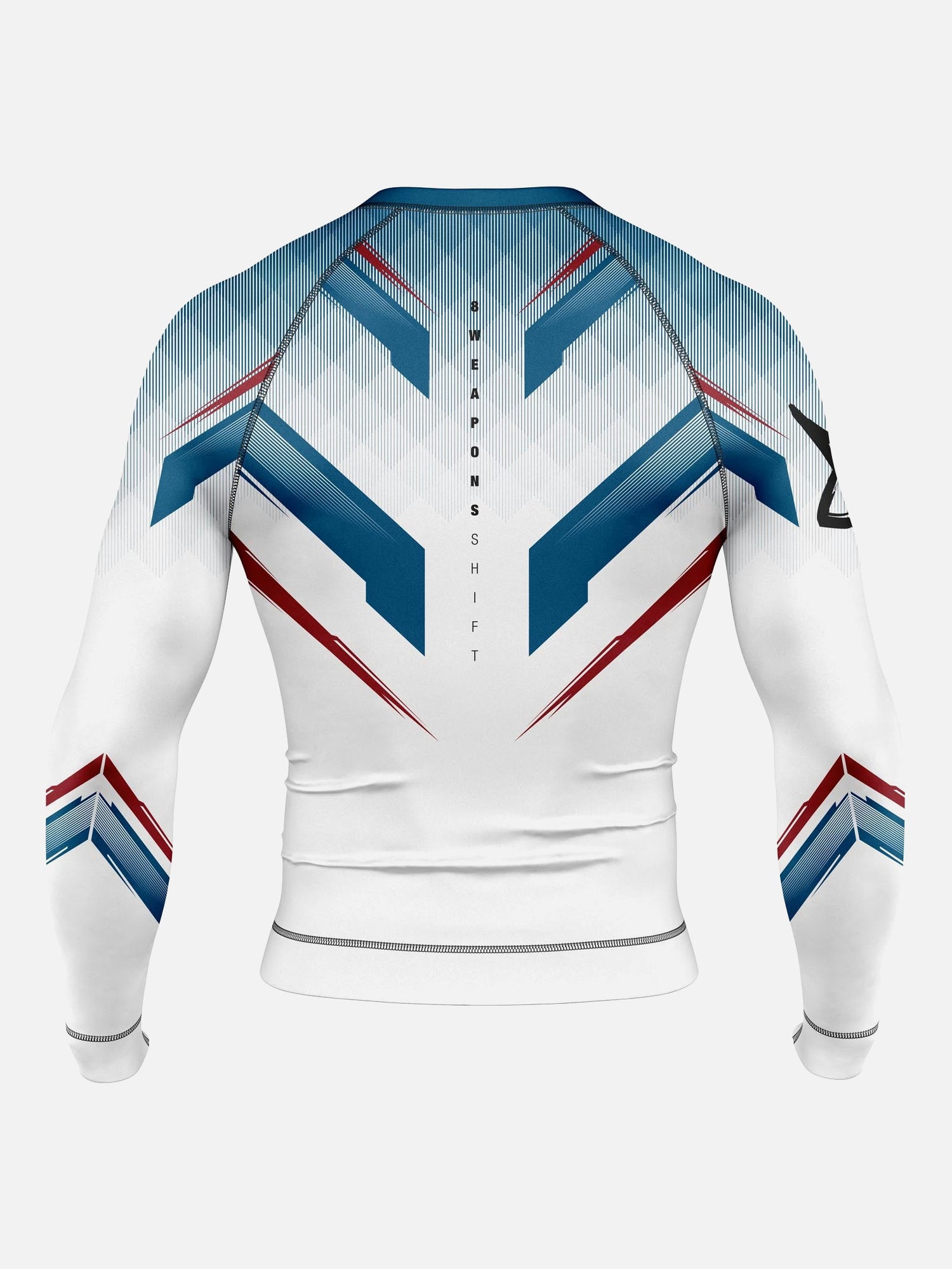 8 WEAPONS Rashguard Shift – Weiß/Navy/Rot