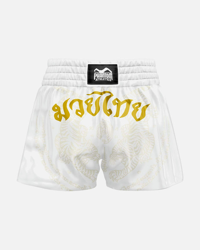 Phantom Athletics Muay-Thai-Shorts Sak Yant – Weiß/Gold