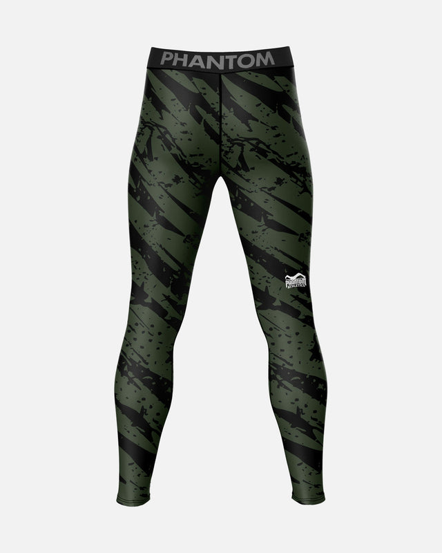 Shorts de compression Phantom Athletics Camo Tiger – Vert armée