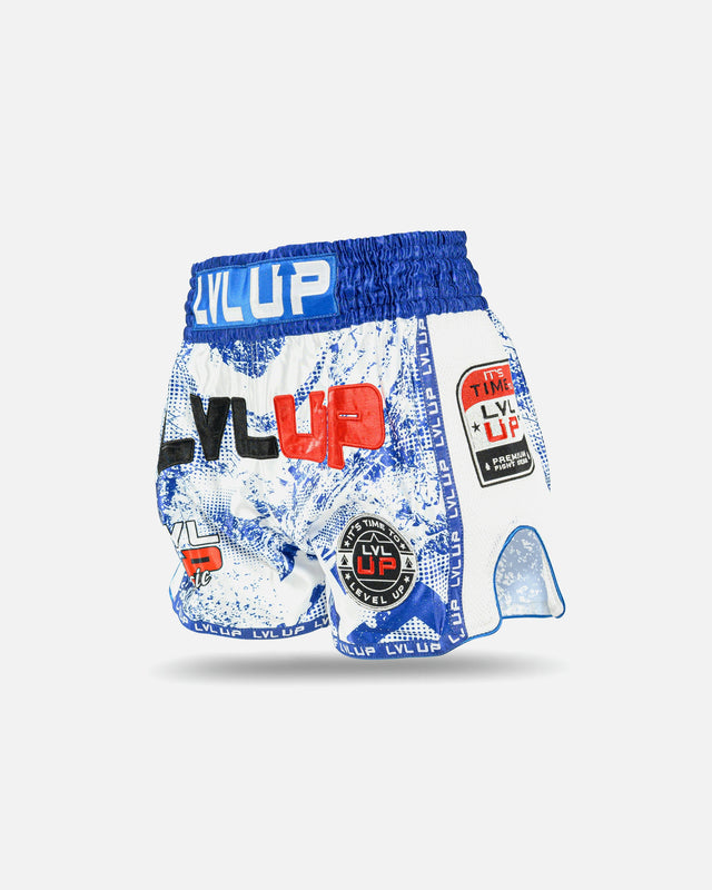 Spodenki Muay Thai LVL UP Stadium – Niebieskie