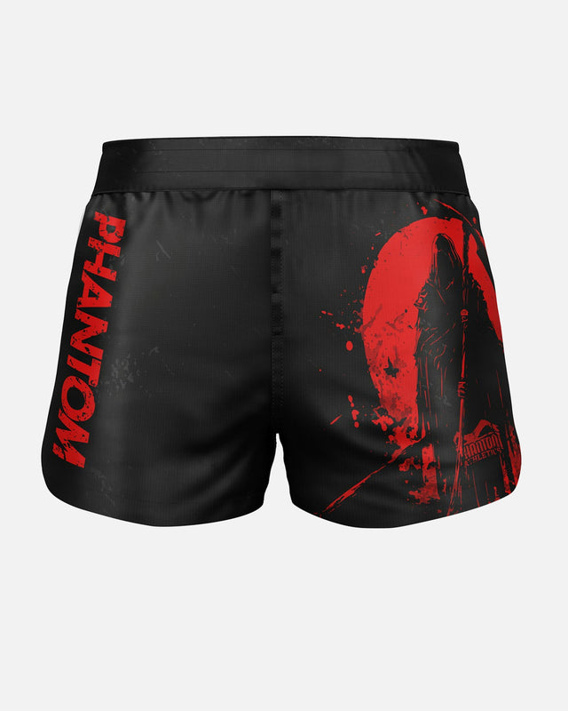 Shorts de MMA Phantom Athletics Fusion-R Reaper – Noir/Rouge