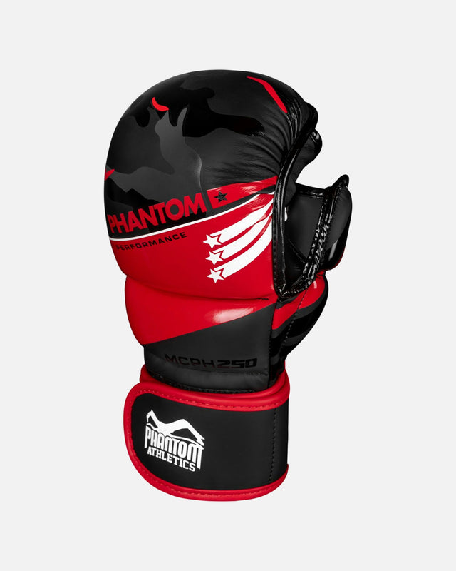 Phantom Athletics MMA-Handschuhe Raider – Rot/Schwarz Camo