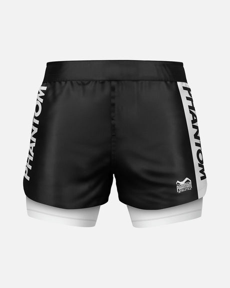Pantaloni scurți de compresie Phantom Athletics Fusion-R 2in1 Ranked – Alb