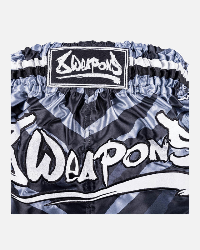 8 WEAPONS Muay Thai shorts 8 Ways Yant – Sort/Sølv