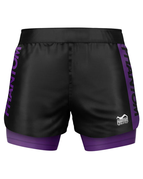 Kompresní kraťasy Phantom Athletics Compressie Shorts Fusion-R 2in1 Ranked – Fialové