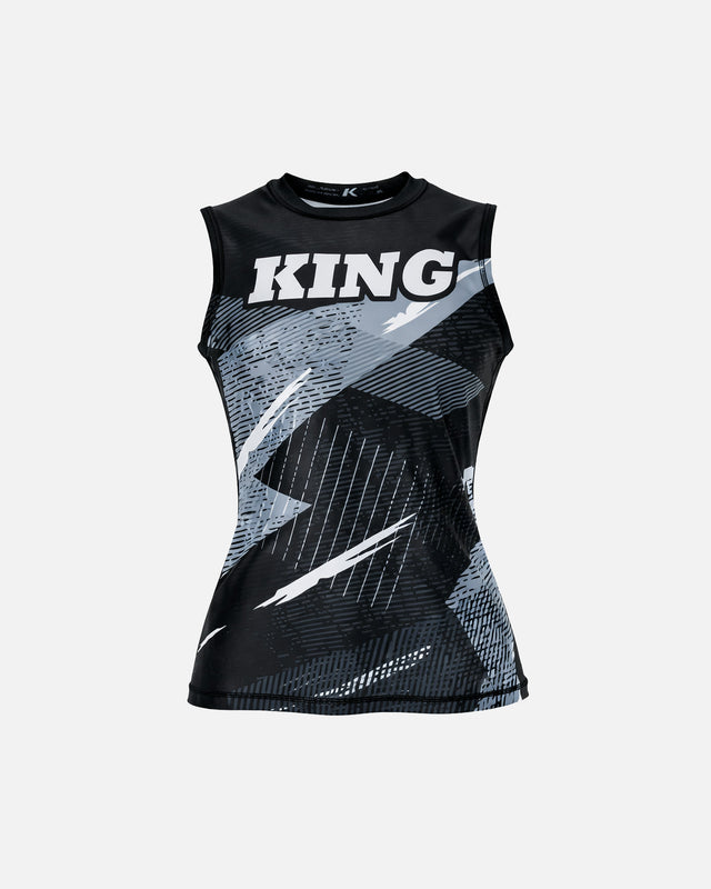King Pro Boxing Rashguard Shadow 1 til kvinder - Sort