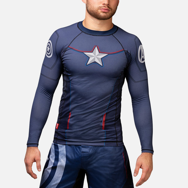Marvel Rashguard Captain America Long Sleeves – Blue