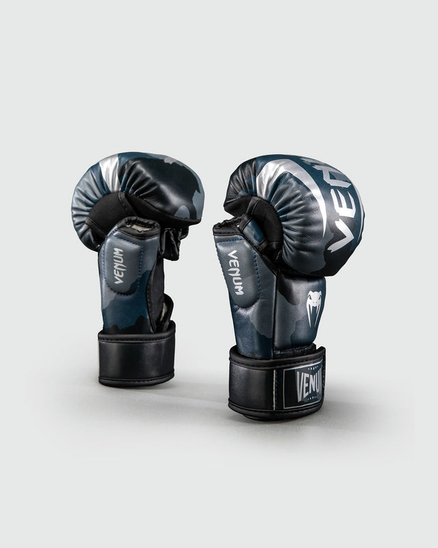 MMA rukavice Venum Elite Camo – Tmavě námořnicky modrá/Modrá