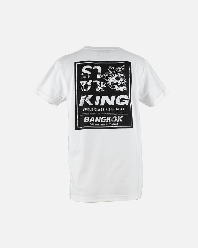 King Pro Boxing Triko Skull 1 – Bílé