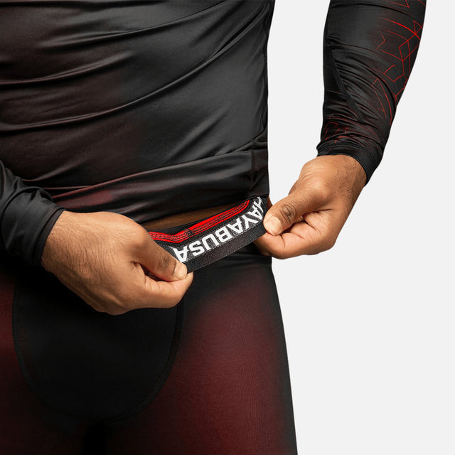 Hayabusa Kompressionsshorts Geo – Rot