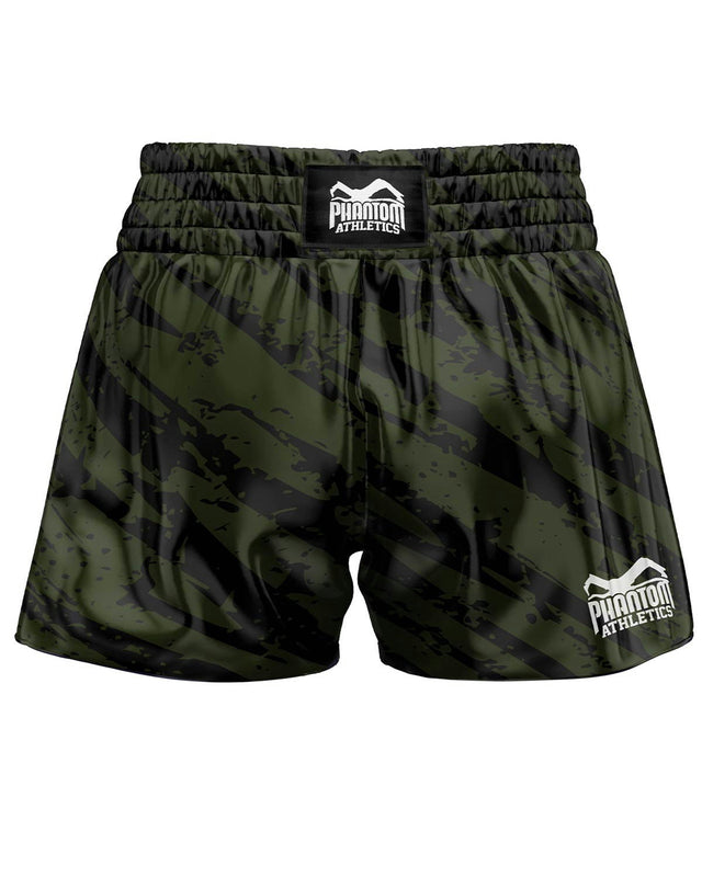 Spodenki Muay Thai Phantom Athletics Tiger Camo – Zielony khaki