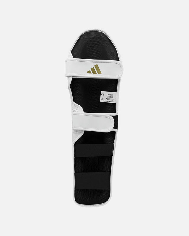 Paratibie Adidas Speed Thai Shin-n-Step – Bianco/Oro