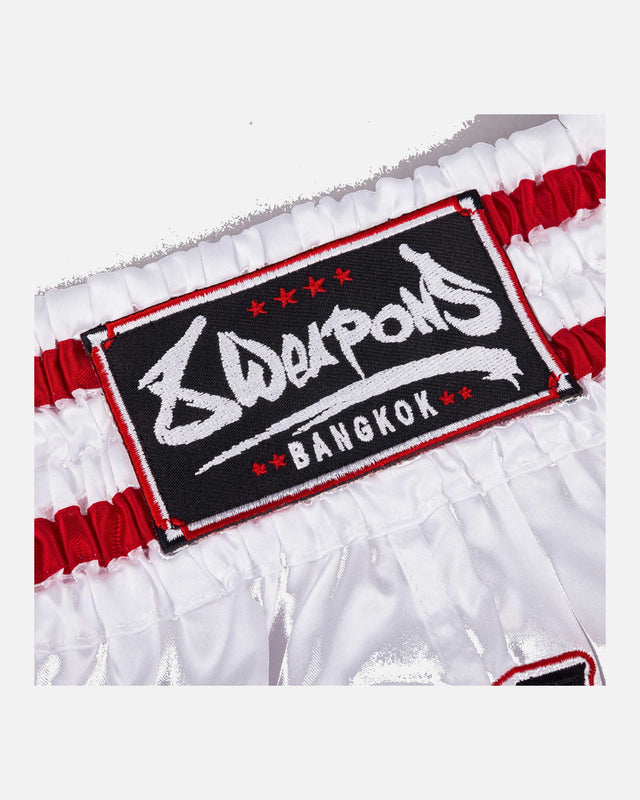 Muay Thai trenky 8 WEAPONS Bangkok – Bílé/Černé
