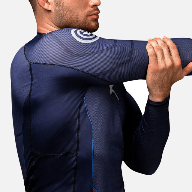 Marvel Rashguard Captain America Long Sleeves – Blue