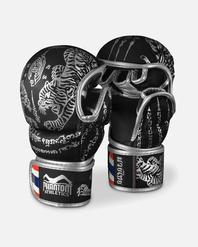 Phantom Athletics MMA-handskar Sparring Muay Thai – Svart/Silver