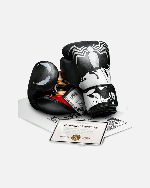 Mănuși de box Hayabusa x Marvel Venom – Negru/Alb