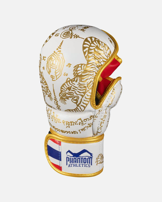 Gants de sparring MMA Phantom Athletics Muay Thai – Blanc/Or