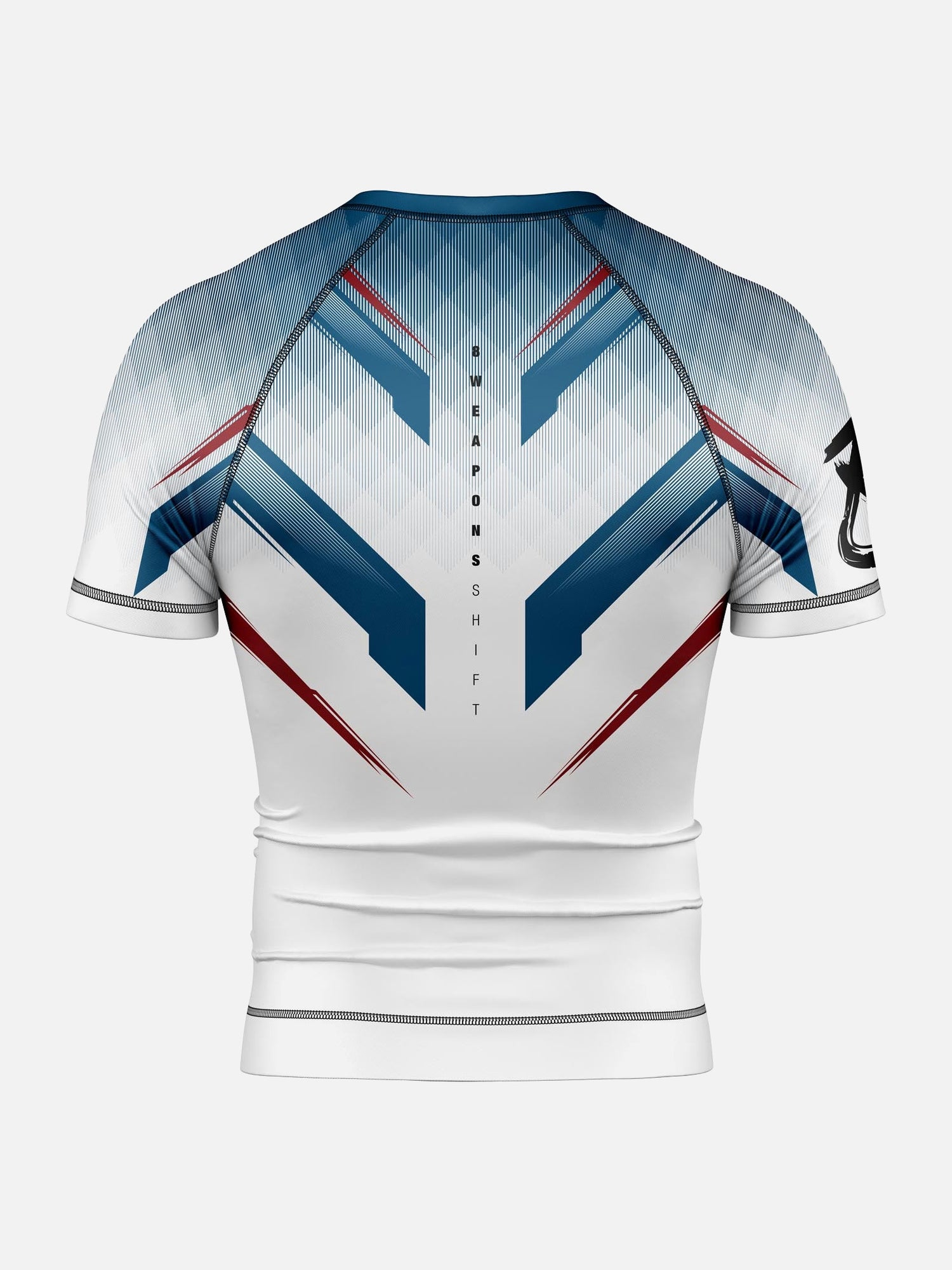 Rashguard 8 WEAPONS Shift – Blanc/Marine/Rouge