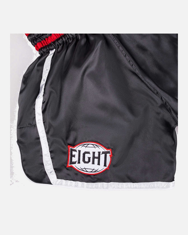 8 WEAPONS Muay Thai shorts Bangkok – Sort/Hvid
