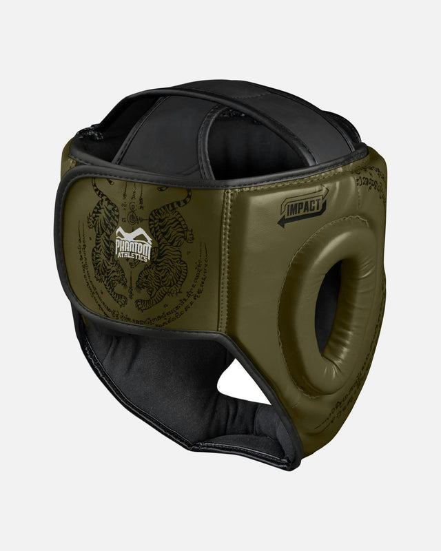 Casque de boxe Phantom Athletics Muay Thai – Vert militaire