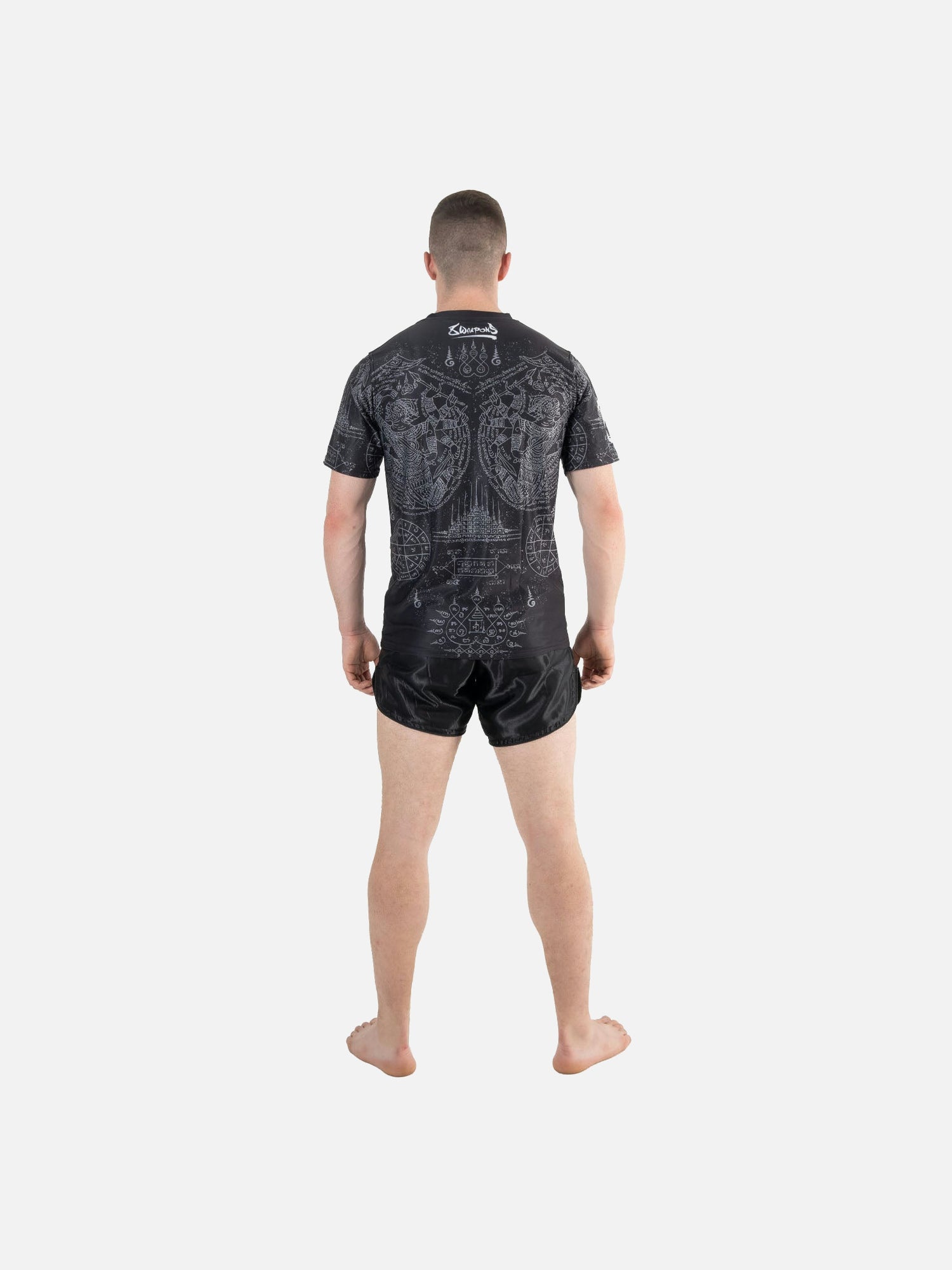 8 WEAPONS T-Shirt Hanuman Yant – Sort/Grå