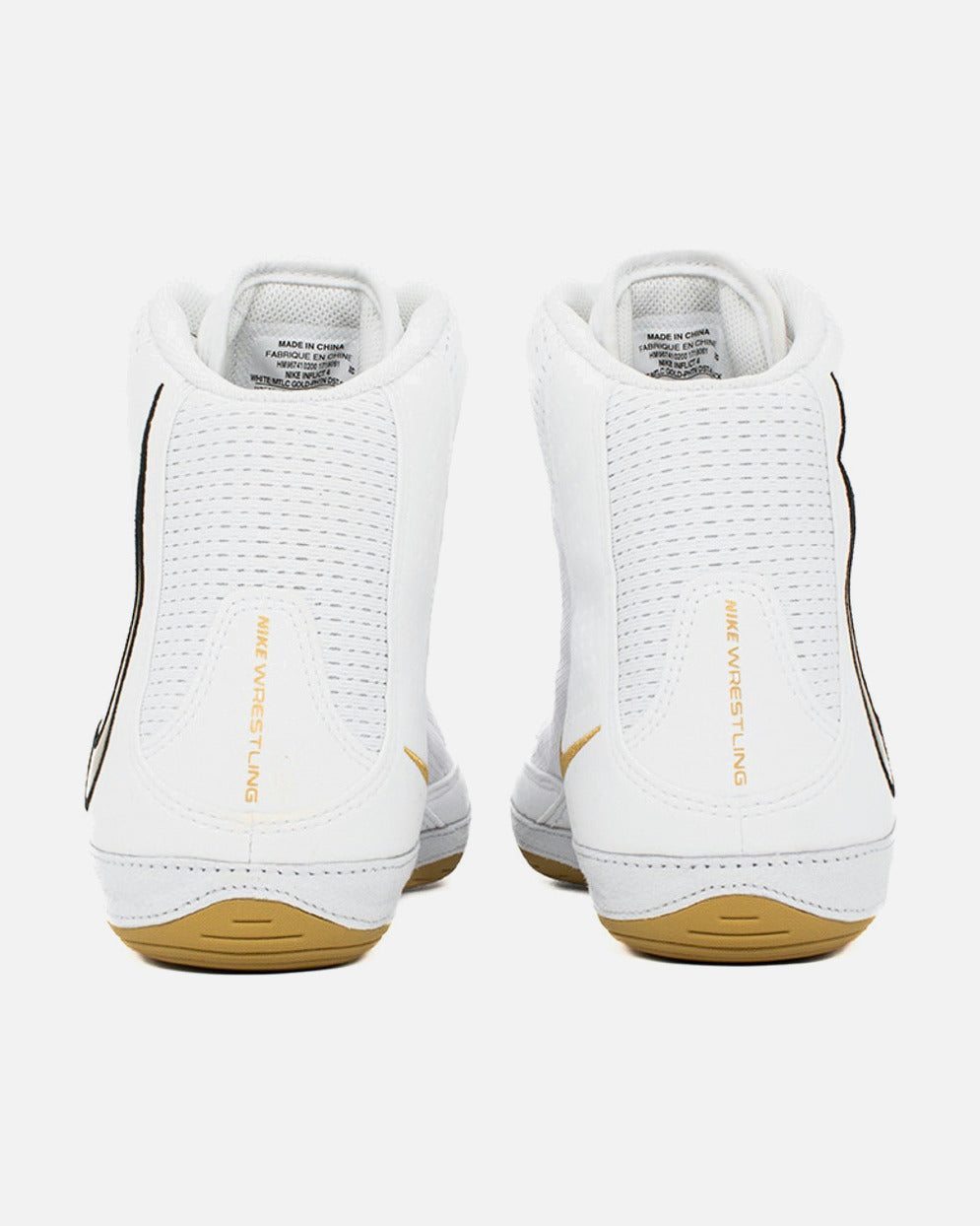 Chaussures de lutte Nike Inflict 4 – Blanc/Or