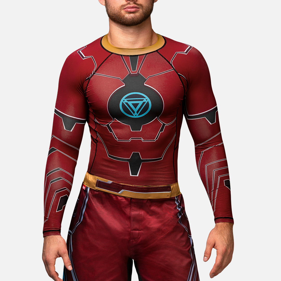 Marvel Rashguard Lange Mouwen Iron Man - Rød