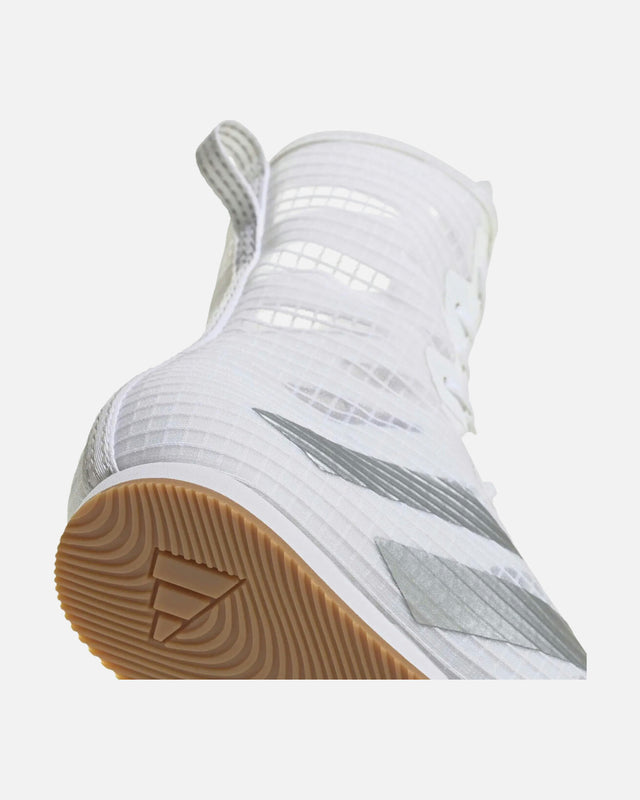 Chaussures de boxe Adidas Box Hog 4 – Blanc/Argent
