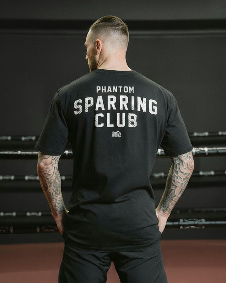 Phantom Athletics Trička Sparring Club Oversize Heavy – Černé