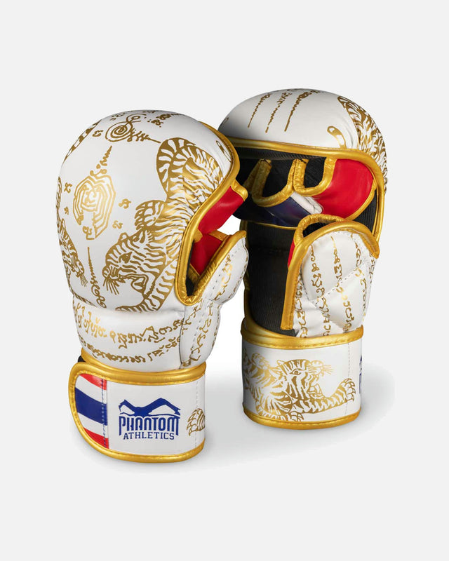 Gants de sparring MMA Phantom Athletics Muay Thai – Blanc/Or