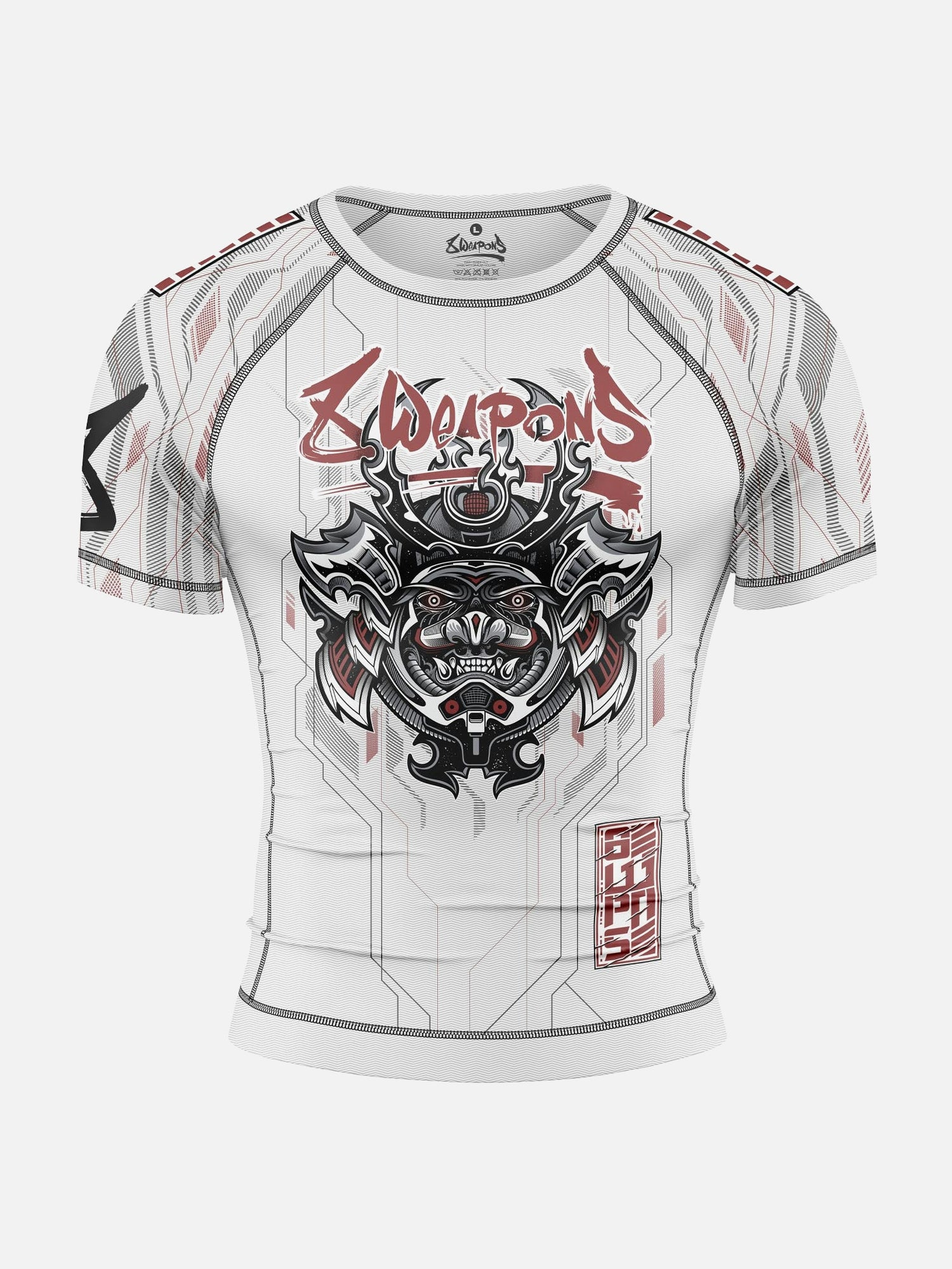 Rashguard 8 WEAPONS Samurai 2.0 – Bílá/Červená
