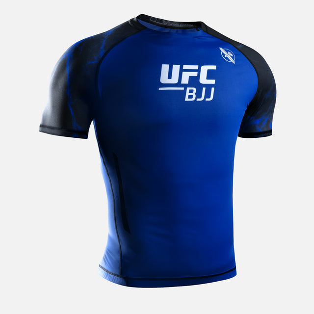 Rashguard Hayabusa x UFC BJJ Manches Courtes – Noir/Bleu
