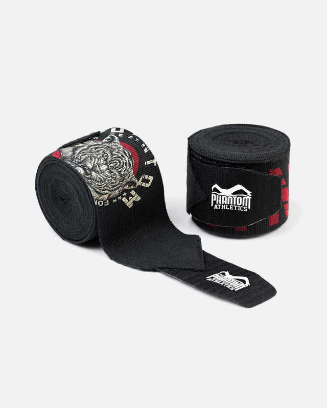 Bende da boxe Phantom Athletics Tiger Unit – Nero/Rosso