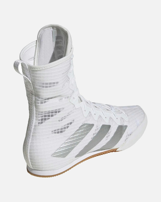 Chaussures de boxe Adidas Box Hog 4 – Blanc/Argent