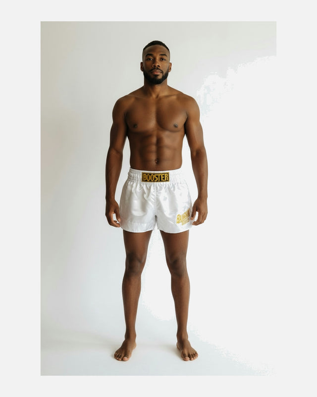 Booster Muay-Thai-Shorts Bangkok – Weiß