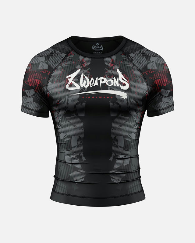 8 WEAPONS Rashguard Hit 2.0 – Sort/Rød