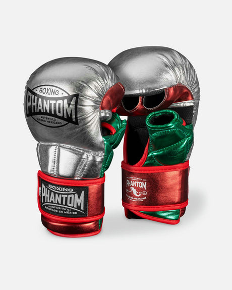Phantom Athletics MMA Handschoenen Mexico - Zilver/Groen/Rood