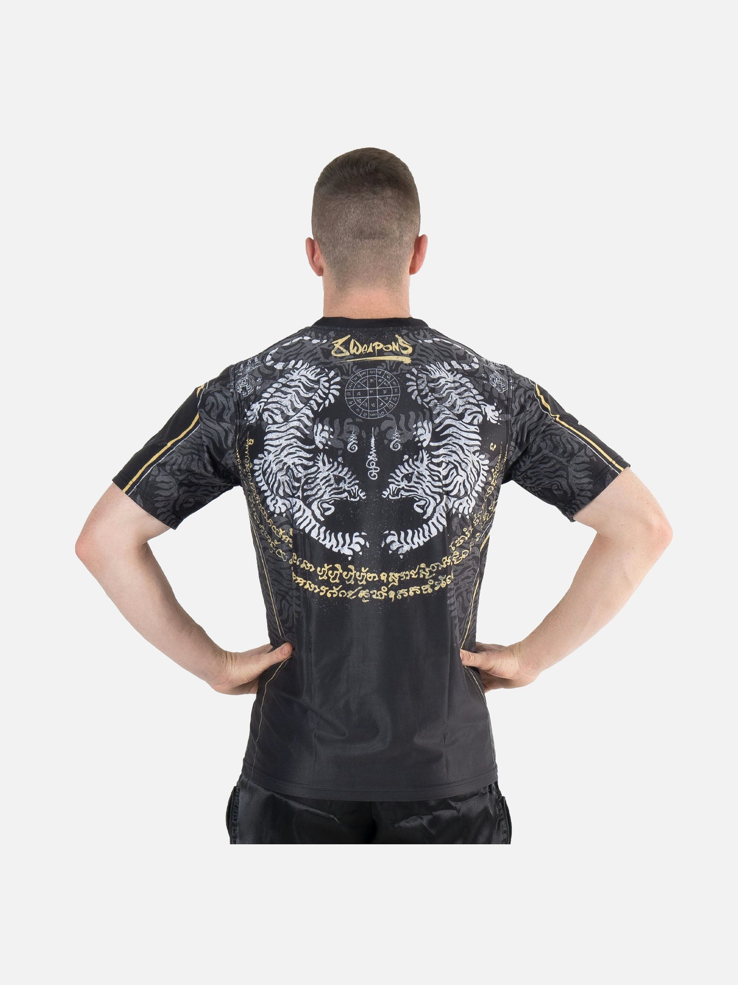 8 WEAPONS Trička Functioneel Tiger Yant – Černá/Žlutá