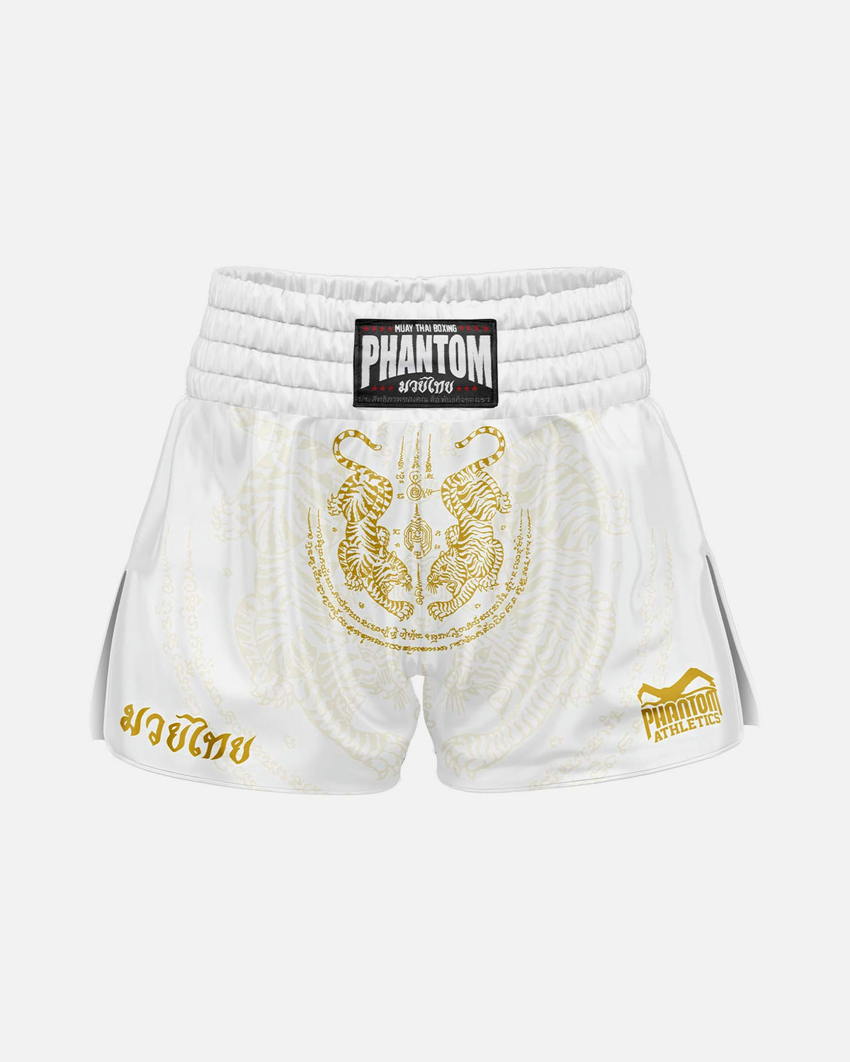 Phantom Athletics Muay Thai shorts Sak Yant – Hvid/Guld