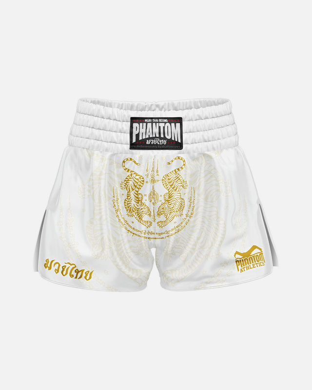 Phantom Athletics Muay Thai shorts Sak Yant – Hvid/Guld