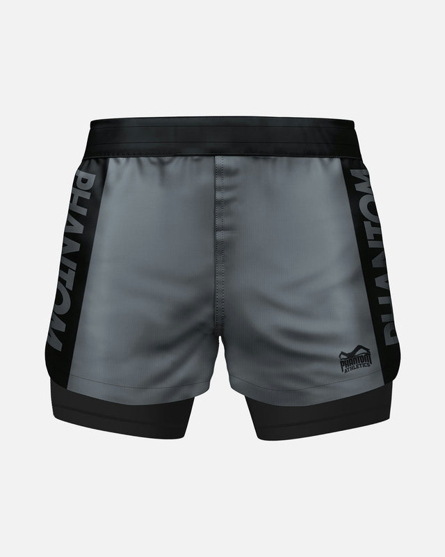 Shorts de compression Phantom Athletics Fusion 2in1 Apex – Gris