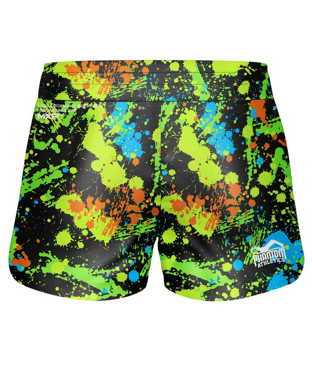 Spodenki MMA Phantom Athletics Fusion Splatter – Czarne/Neon