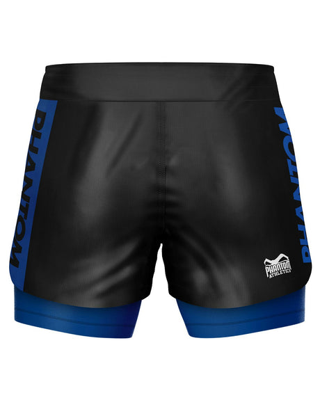 Kompresní kraťasy Phantom Athletics Fusion-R 2in1 Ranked – Modré