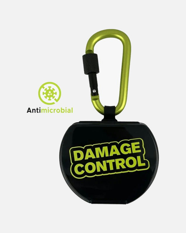 Pouzdro na chránič zubů Damage Control s karabinou – Černá/Zelená
